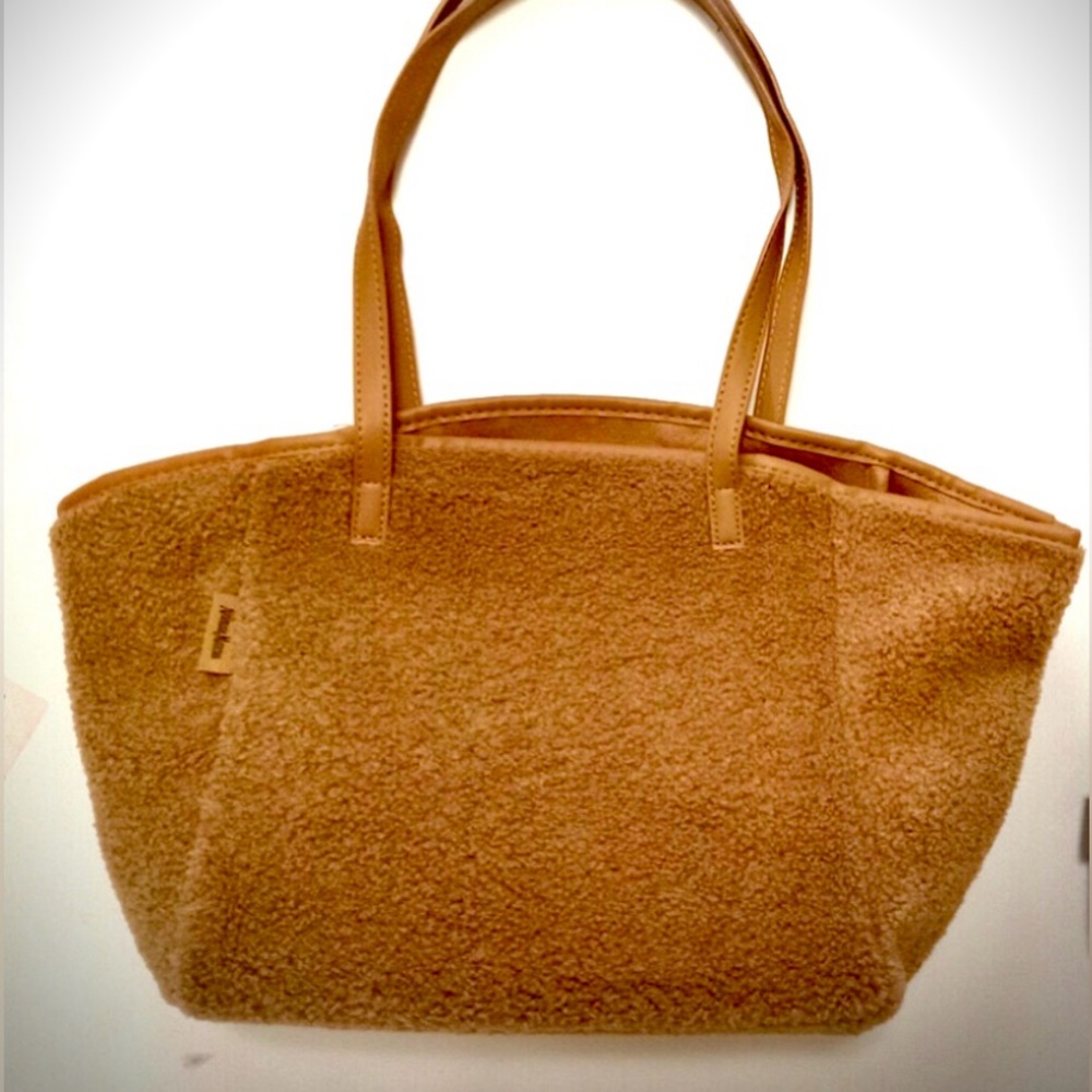New Neiman Marcus  Black Sherpa Tote